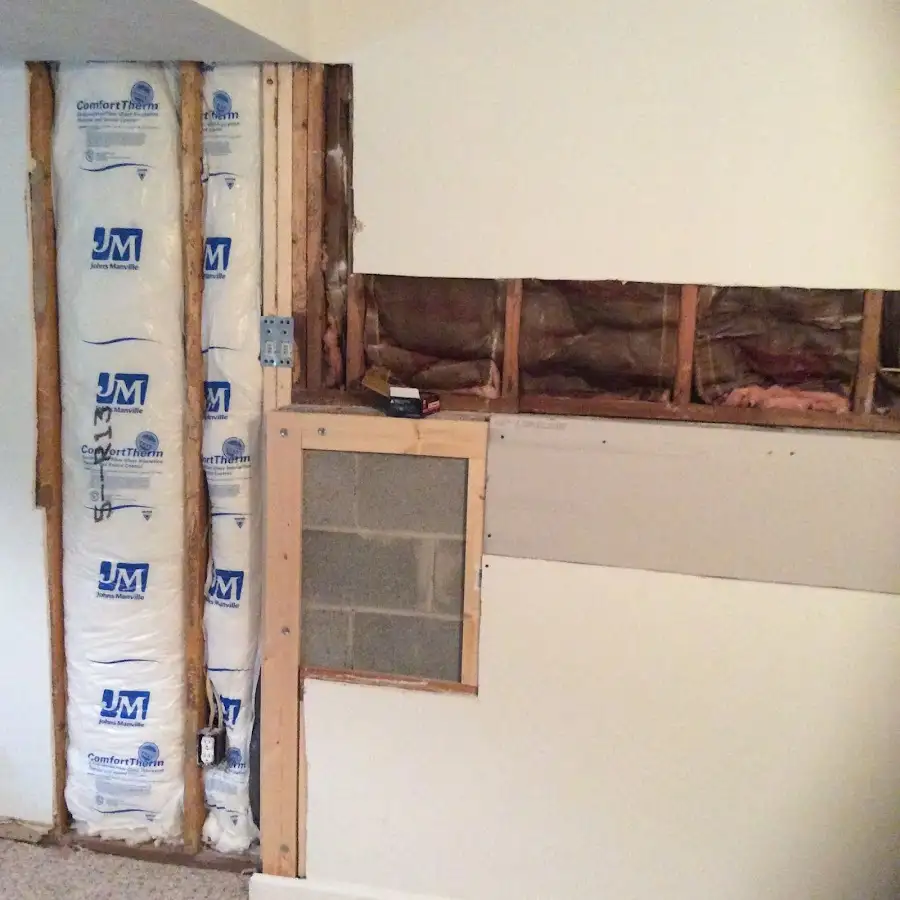 Wall insulation replacement during Contents Cleaning & Restoration in St. Paul Park